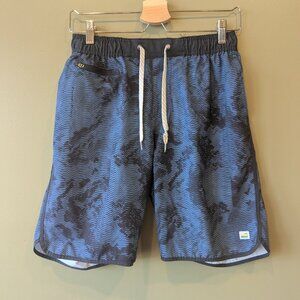 Vuori Banks Shorts Small Blue Patterned Coastal Resort Active Athleisure Unlined